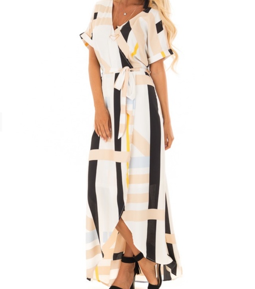 NWOT Pastel Striped Maxi - Picture 2 of 3